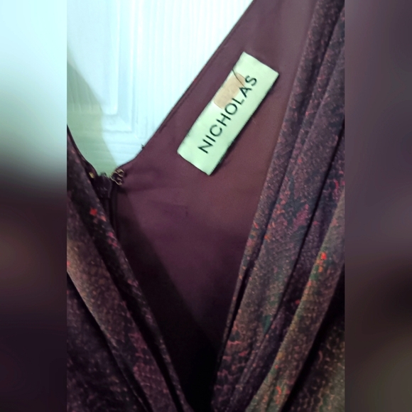 Nicholas Silvina Wrap Gown Designer RTR Size 12 - Picture 3 of 15